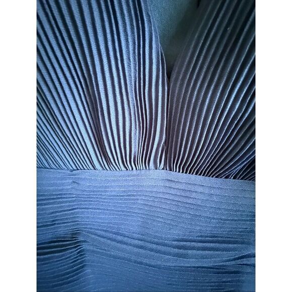 NWT Ieena for Mac Duggal  Pleated Bell Sleeve Chiffon Cocktail Mini Dress, Size - Picture 5 of 12